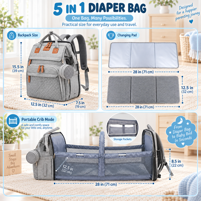 TinyBabi™ GoNest Travel Diaper Bag