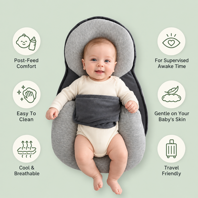 TinyBaby™ CozyNest Lounger - Help Reduce Post-Feed Spit-Up