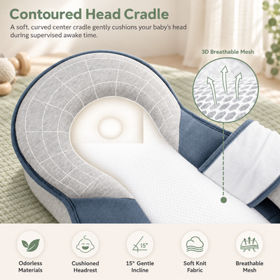 TinyBaby™ CozyNest Lounger - Help Reduce Post-Feed Spit-Up