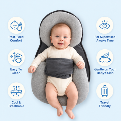 TinyBabi™ CozyNest Lounger - Help Reduce Post-Feed Spit-Up