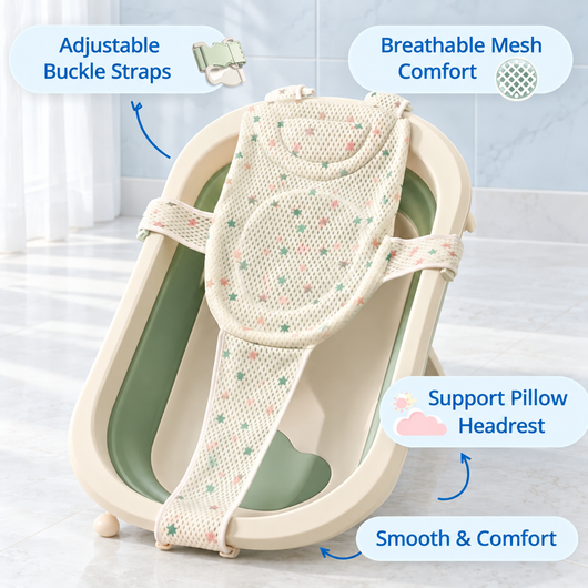 TinyBabi™ AquaNest Baby Bath Support