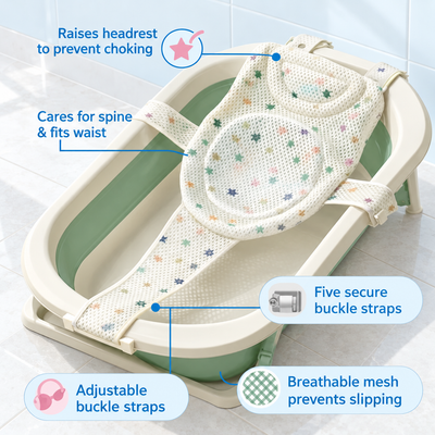 TinyBabi™ AquaNest Baby Bath Support