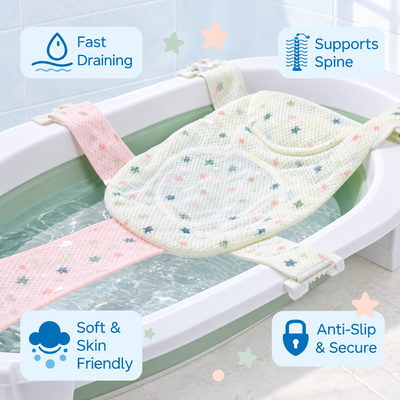 TinyBabi™ AquaNest Baby Bath Support
